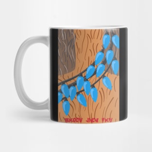 Happy Life Day! Wookiee Chest with Blue String Light Bandolier Mug